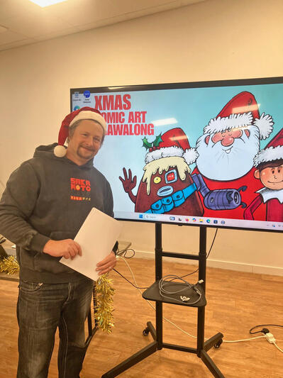 Russ Daff at Xmas Drawalong