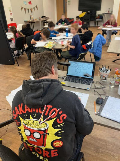 Russ Daff Comic art workshop